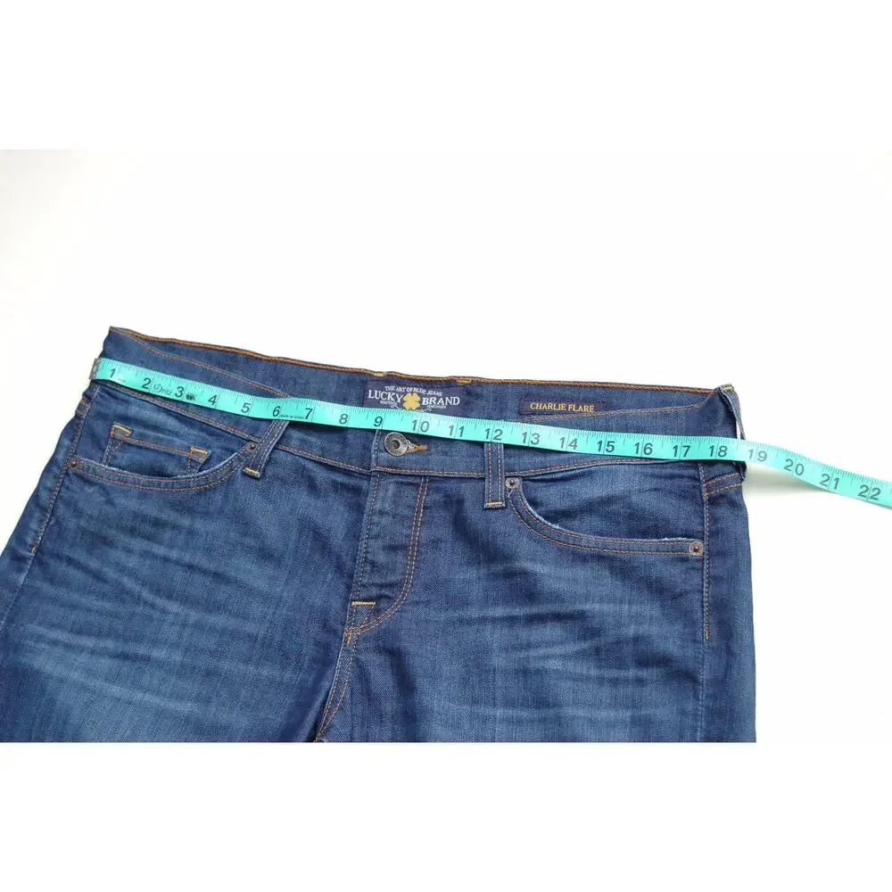 Vintage Lucky Jeans Charlie Flare - Rare 35" Inseam TALL & CURVY– MADE IN USA - Picture 6 of 11